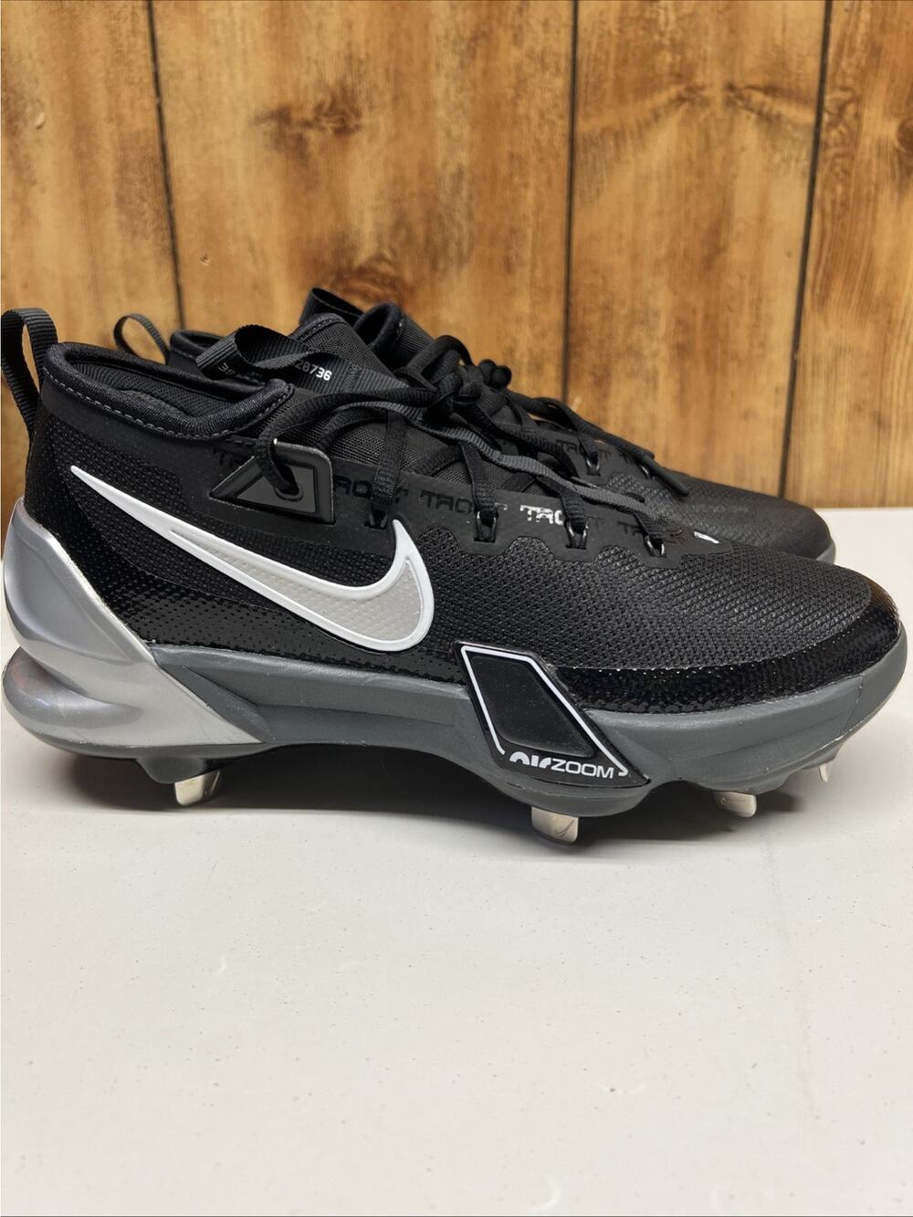 Nike Force Zoom Trout 9 Elite Metal Baseball Cleats Black FB2906-003 Mens Sz 8